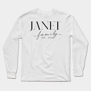 Janet Family EST. 2020, Surname, Janet Long Sleeve T-Shirt